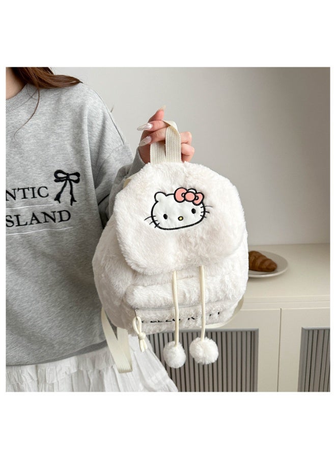 Sanrio White Hello Kitty Pattern Crossbody Bag Handbag Plush Bag Children's Handbag - Image 4